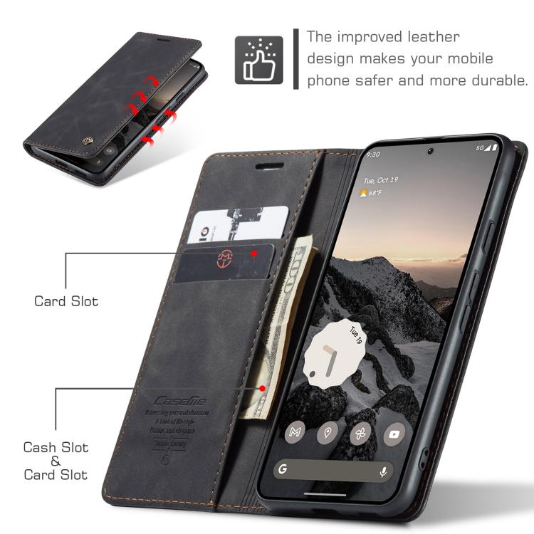 For Google Pixel 9a CaseMe 013 Multifunctional Horizontal Flip Leather Phone Case