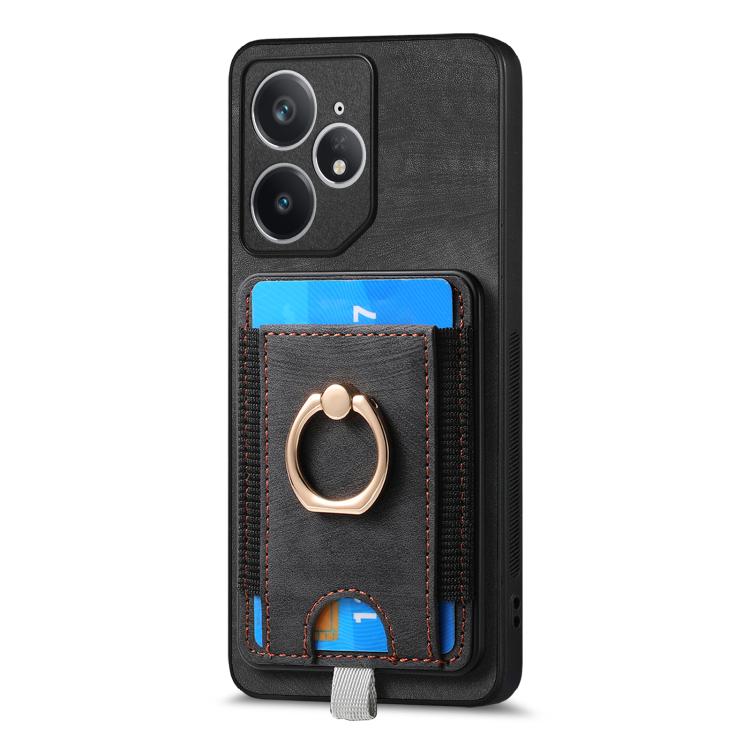 For Realme Neo7 Retro Splitable Magnetic Card Bag Leather Phone Case