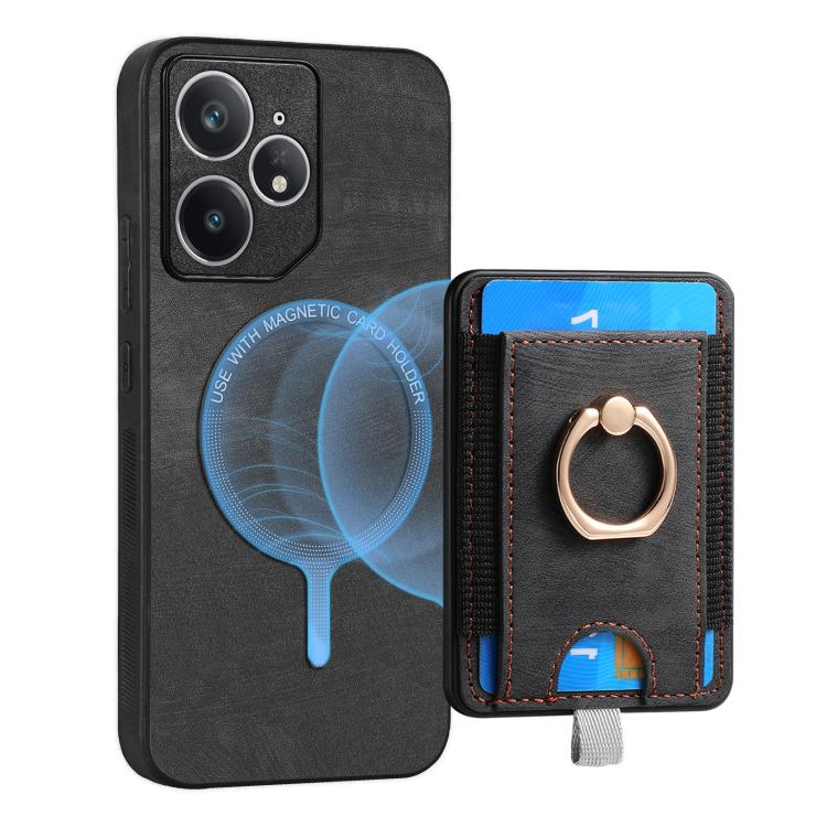 For Realme Neo7 Retro Splitable Magnetic Card Bag Leather Phone Case