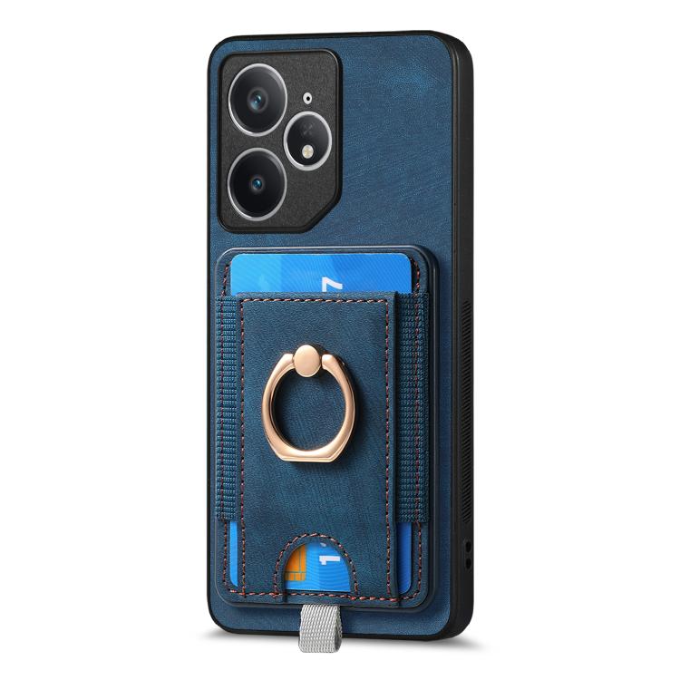 For Realme Neo7 Retro Splitable Magnetic Card Bag Leather Phone Case