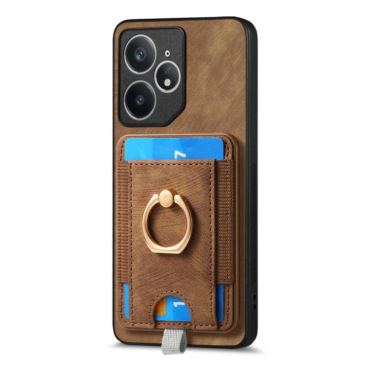 For Realme Neo7 Retro Splitable Magnetic Card Bag Leather Phone Case