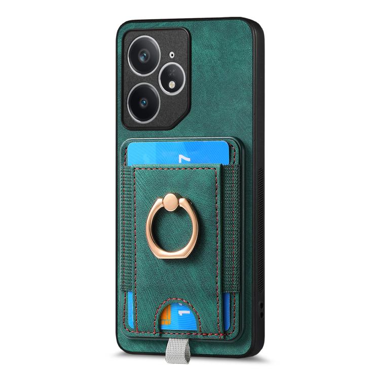 For Realme Neo7 Retro Splitable Magnetic Card Bag Leather Phone Case