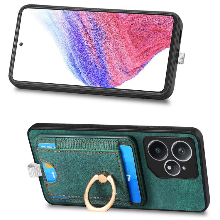 For Realme Neo7 Retro Splitable Magnetic Card Bag Leather Phone Case