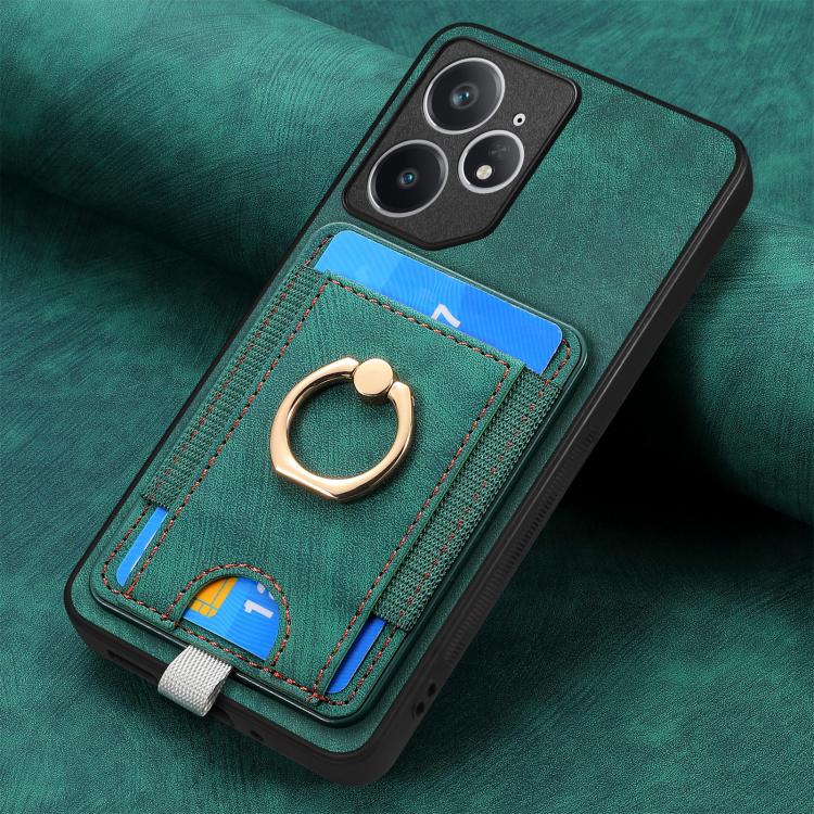 For Realme Neo7 Retro Splitable Magnetic Card Bag Leather Phone Case