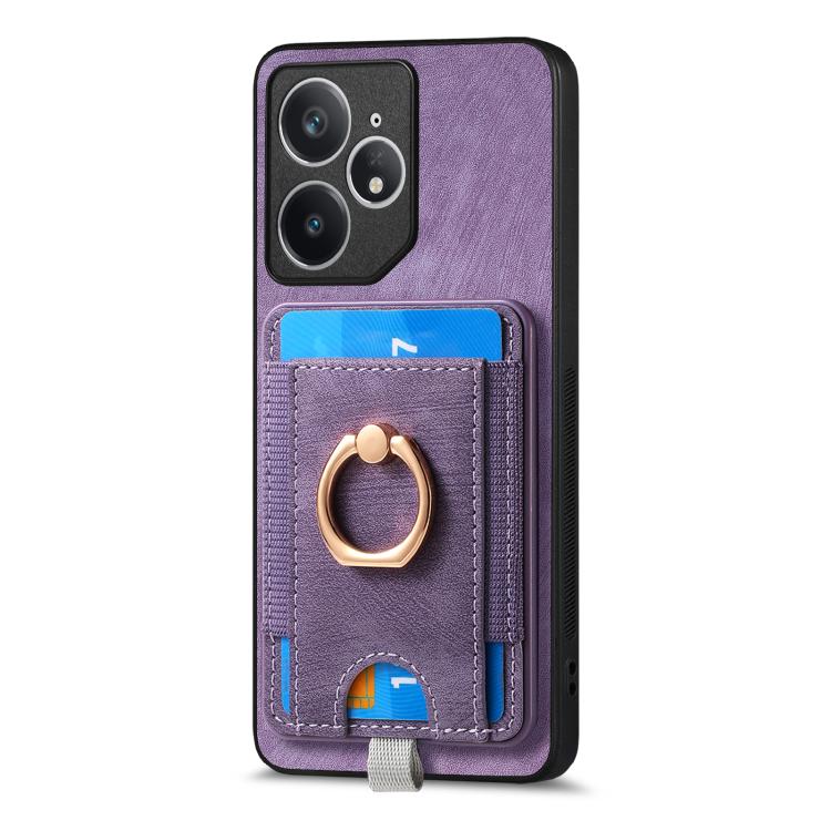 For Realme Neo7 Retro Splitable Magnetic Card Bag Leather Phone Case
