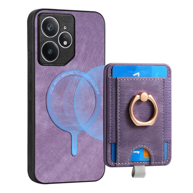 For Realme Neo7 Retro Splitable Magnetic Card Bag Leather Phone Case