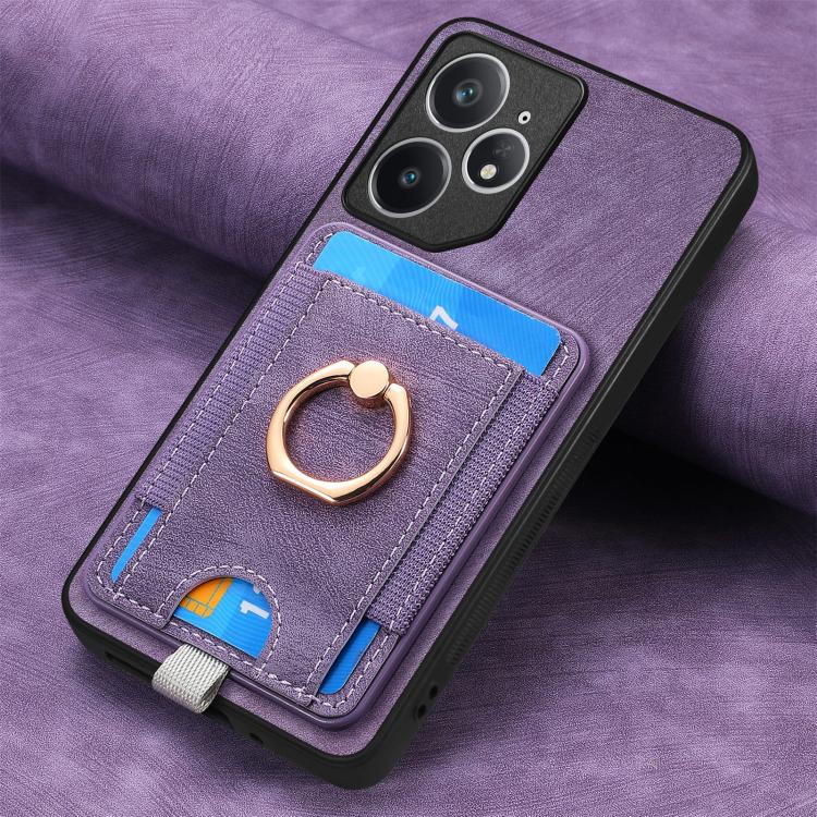 For Realme Neo7 Retro Splitable Magnetic Card Bag Leather Phone Case
