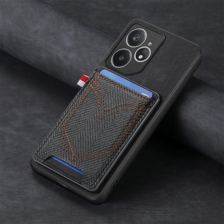For Realme Neo7 Denim Texture Leather Skin Phone Case with Card Slot