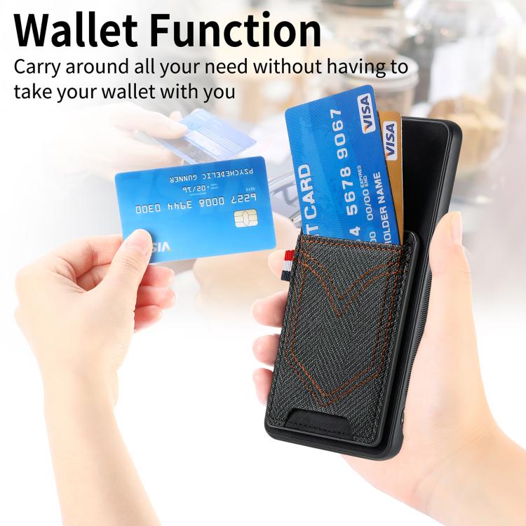 For Realme Neo7 Denim Texture Leather Skin Phone Case with Card Slot