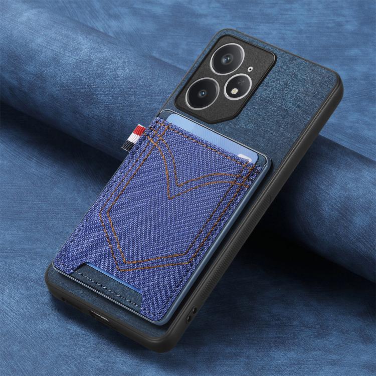For Realme Neo7 Denim Texture Leather Skin Phone Case with Card Slot