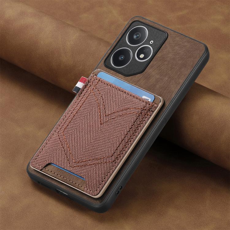 For Realme Neo7 Denim Texture Leather Skin Phone Case with Card Slot