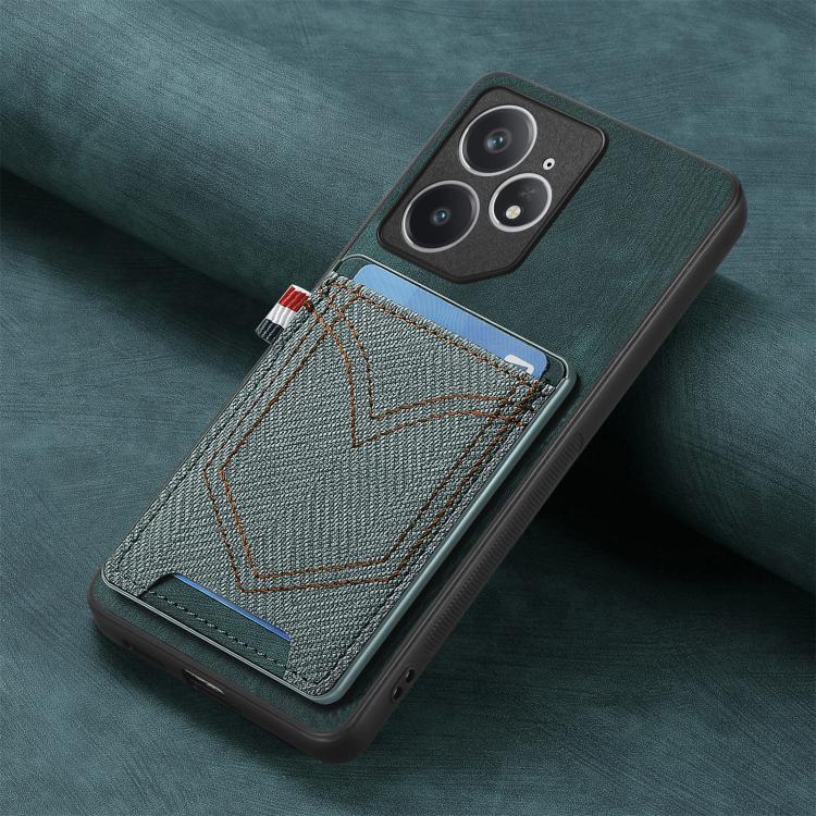 For Realme Neo7 Denim Texture Leather Skin Phone Case with Card Slot