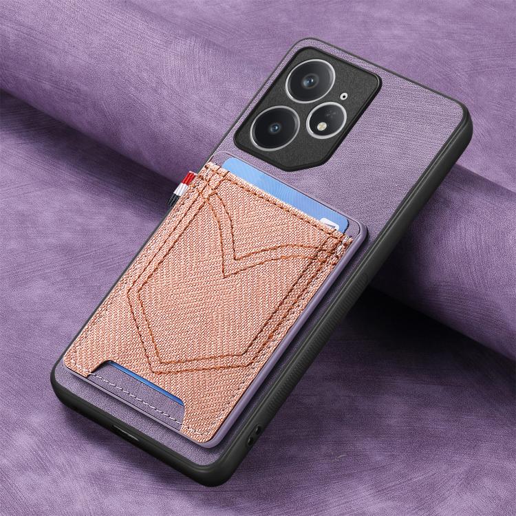 For Realme Neo7 Denim Texture Leather Skin Phone Case with Card Slot