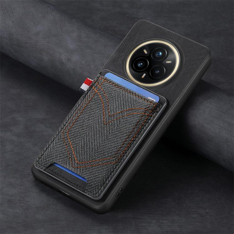 For Realme 14 Pro Denim Texture Leather Skin Phone Case with Card Slot
