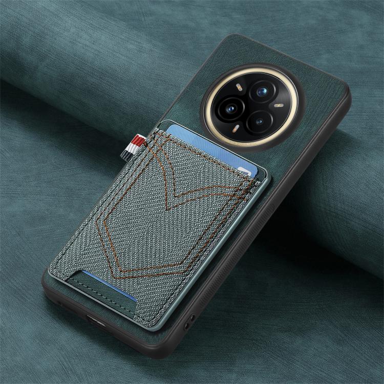 For Realme 14 Pro Denim Texture Leather Skin Phone Case with Card Slot