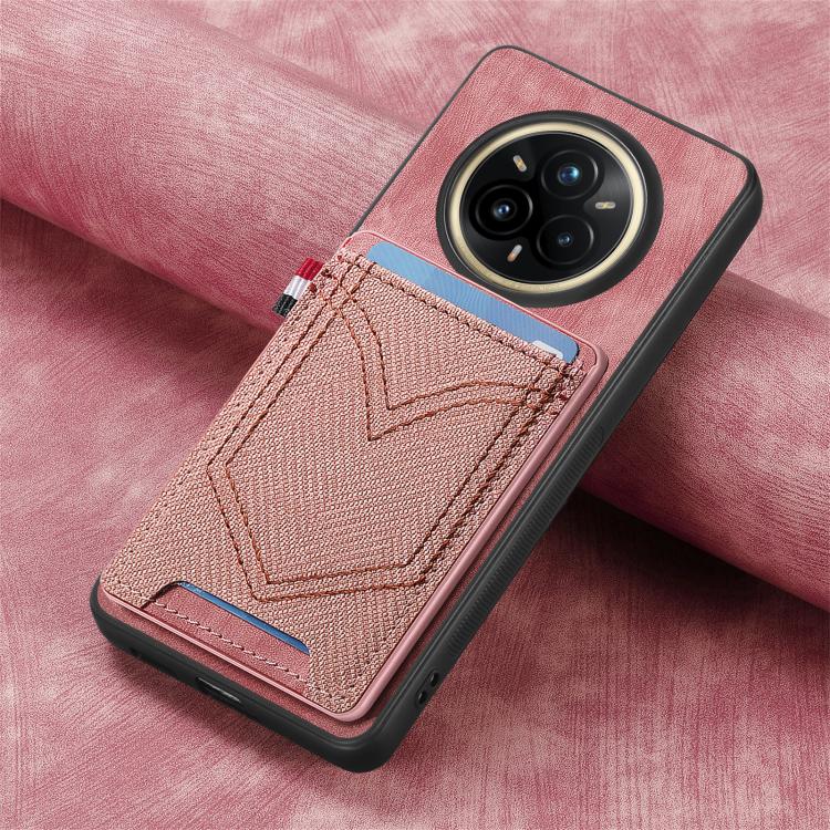For Realme 14 Pro Denim Texture Leather Skin Phone Case with Card Slot