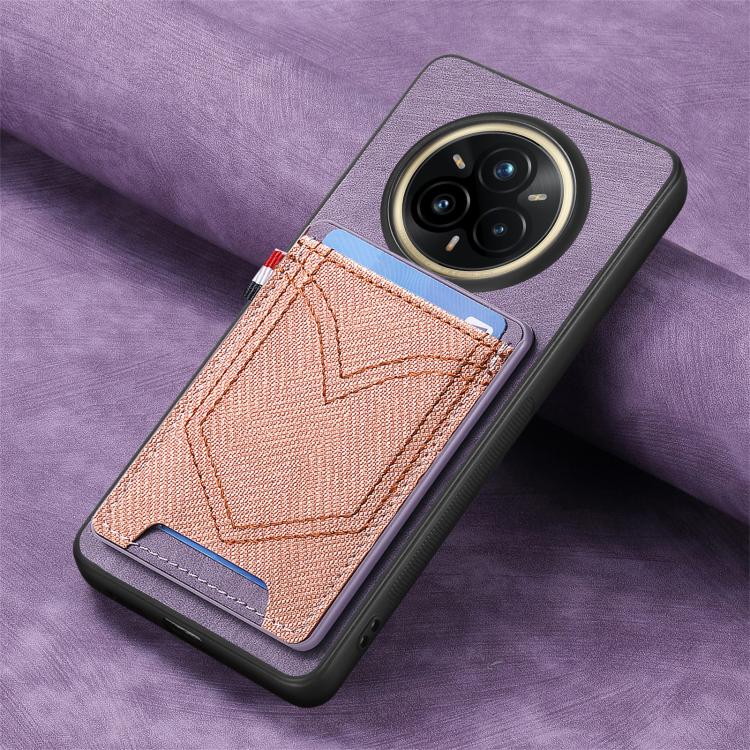 For Realme 14 Pro Denim Texture Leather Skin Phone Case with Card Slot