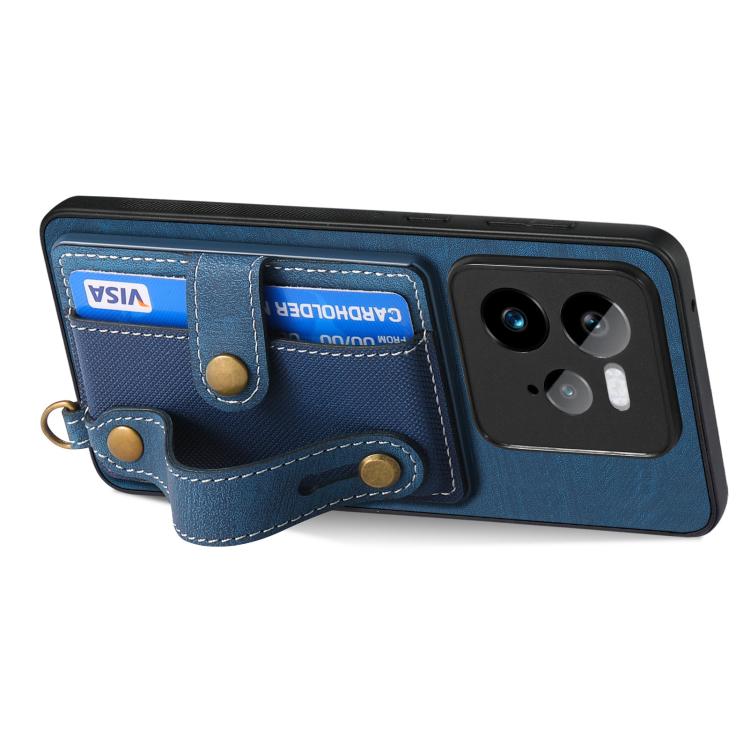 For Realme GT 7 Pro Retro Cross Wristband Wallet Leather Back Phone Case