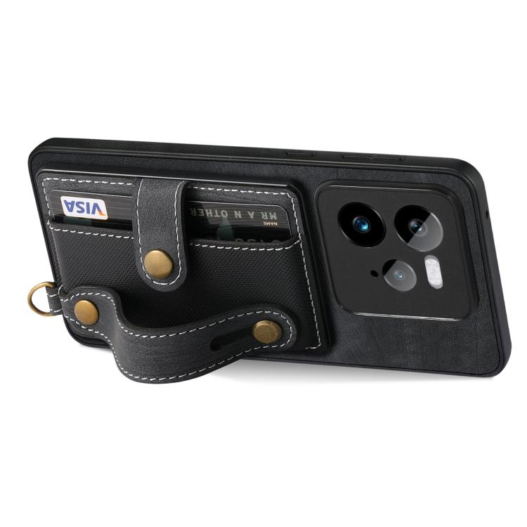 For Realme GT 7 Pro Retro Cross Wristband Wallet Leather Back Phone Case