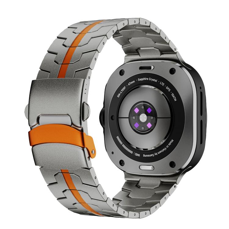For Samsung Galaxy Watch Ultra 47mm / Ultra 2025 Titanium Alloy Safety Buckle Metal Watch Band