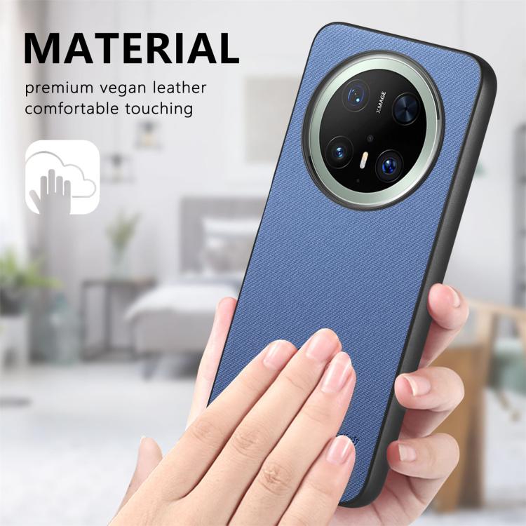 For Huawei Mate 70 Twill Fabric Leather Skin Back Phone Case