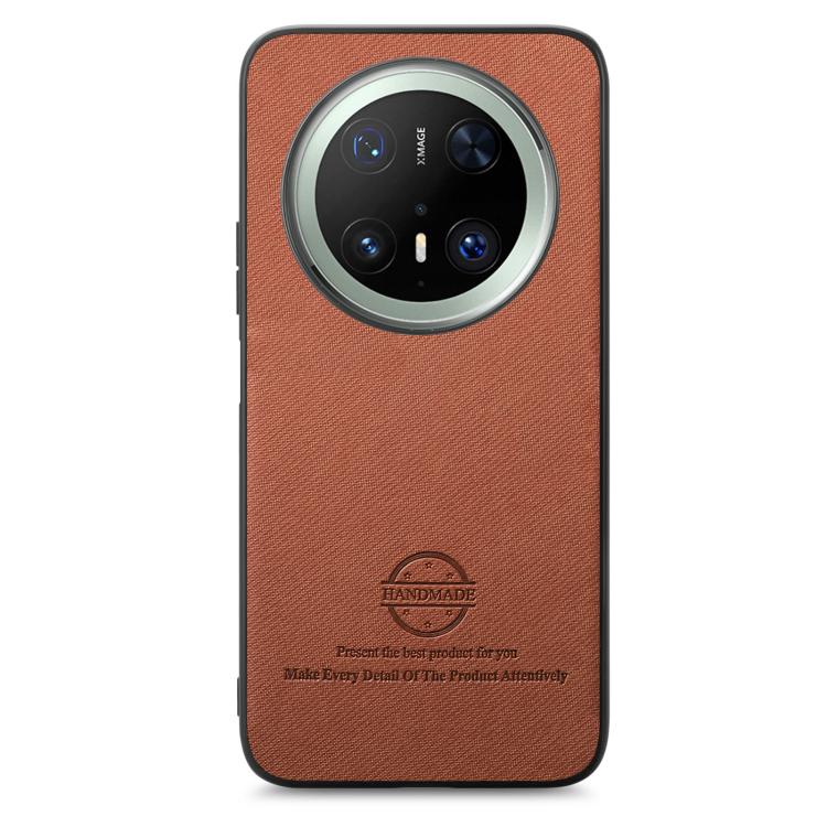 For Huawei Mate 70 Twill Fabric Leather Skin Back Phone Case