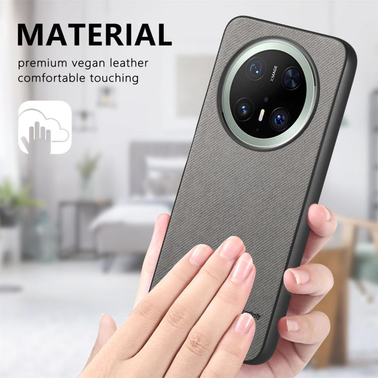 For Huawei Mate 70 Twill Fabric Leather Skin Back Phone Case