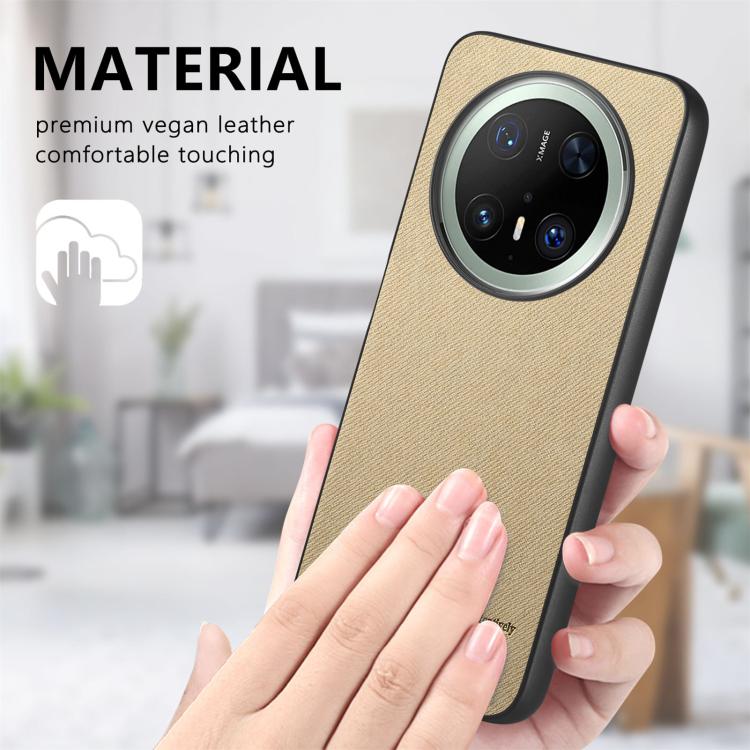 For Huawei Mate 70 Twill Fabric Leather Skin Back Phone Case