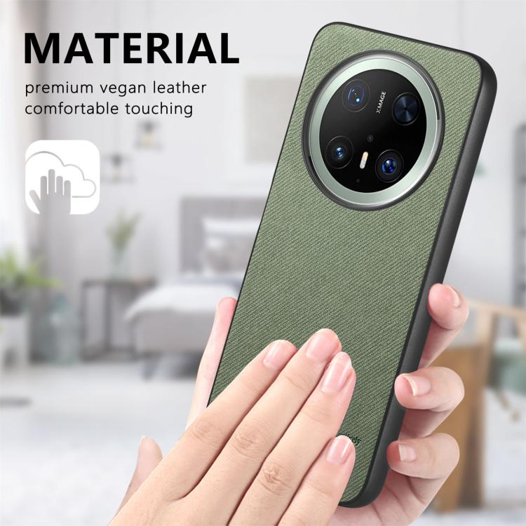For Huawei Mate 70 Pro Twill Fabric Leather Skin Back Phone Case