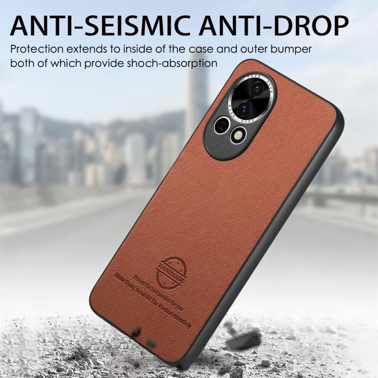 For Huawei nova 13 Twill Fabric Leather Skin Back Phone Case