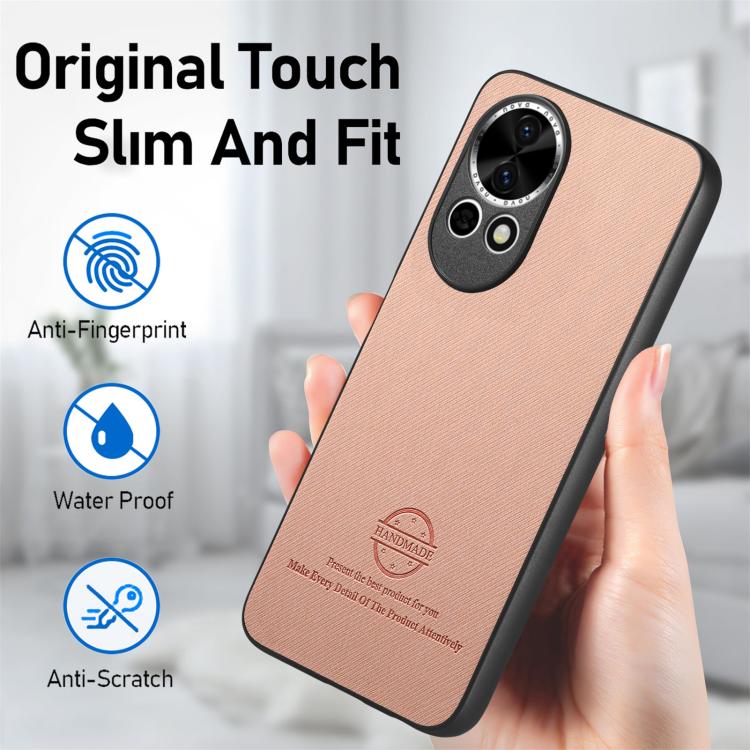 For Huawei nova 13 Twill Fabric Leather Skin Back Phone Case