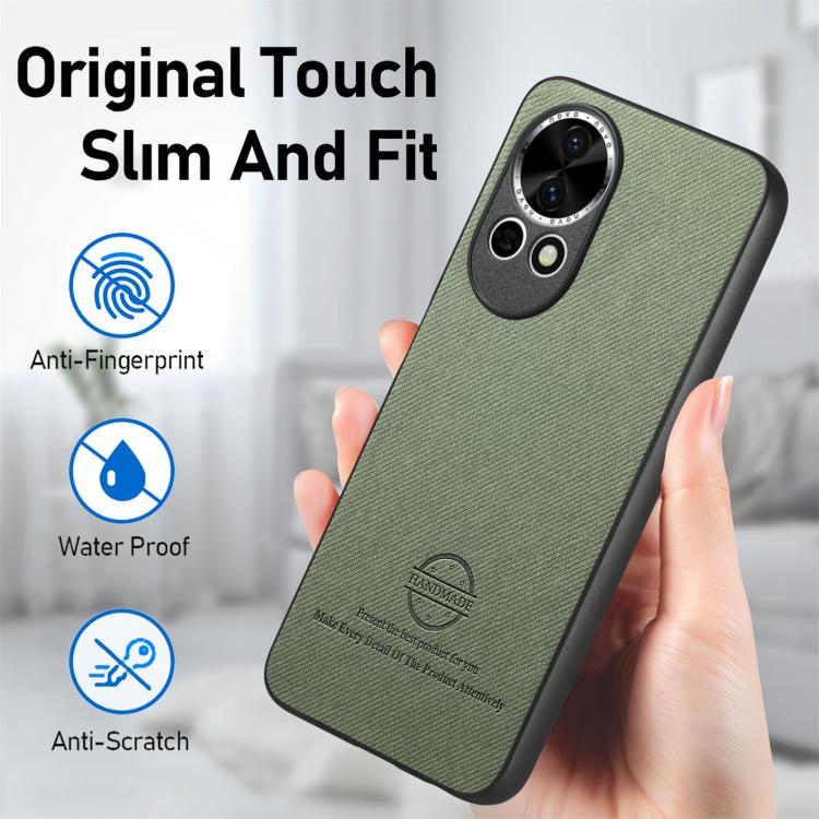 For Huawei nova 13 Twill Fabric Leather Skin Back Phone Case