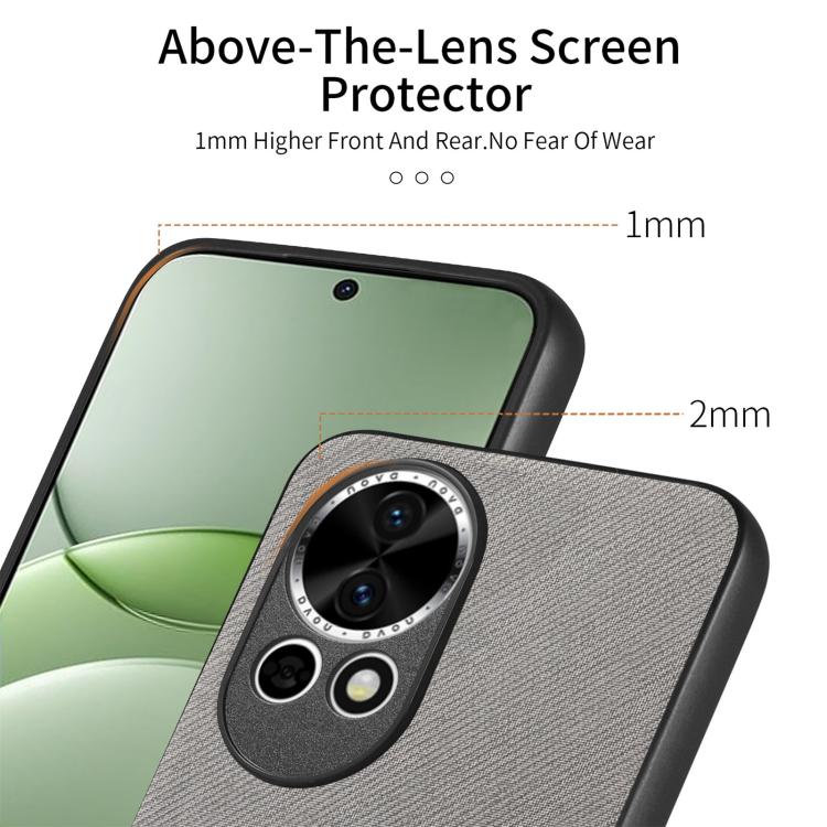 For Huawei nova 13 Twill Fabric Leather Skin Back Phone Case