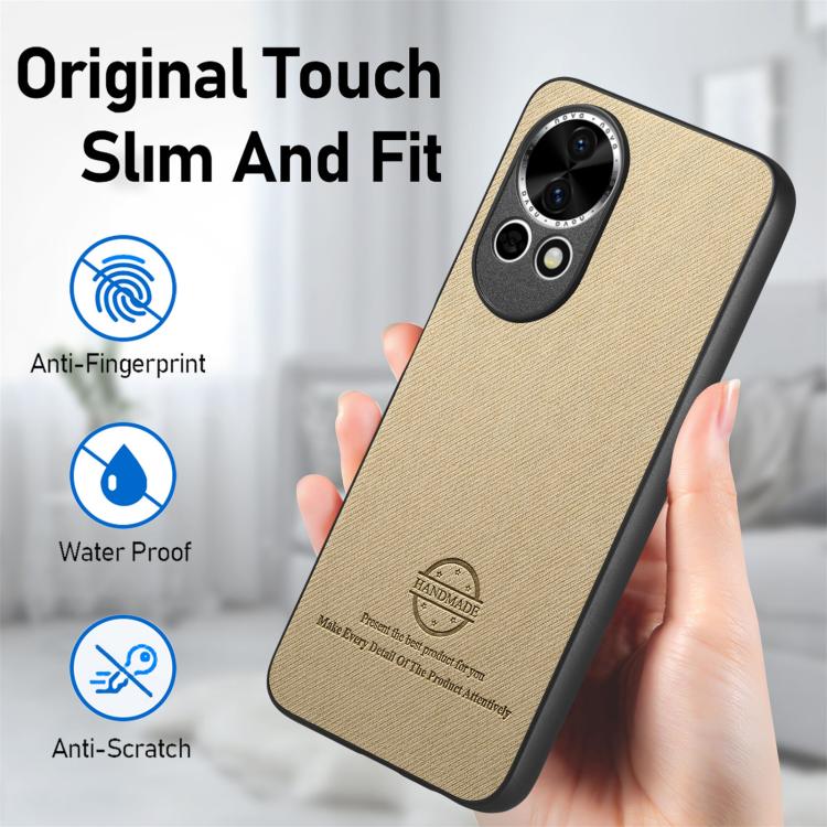 For Huawei nova 13 Twill Fabric Leather Skin Back Phone Case