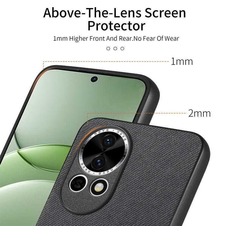 For Huawei nova 13 Twill Fabric Leather Skin Back Phone Case