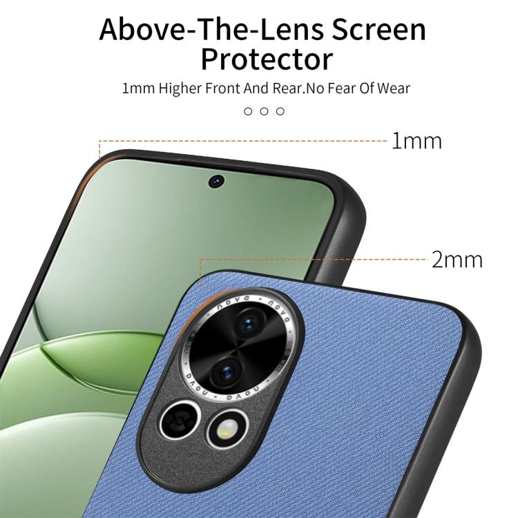 For Huawei nova 13 Pro Twill Fabric Leather Skin Back Phone Case