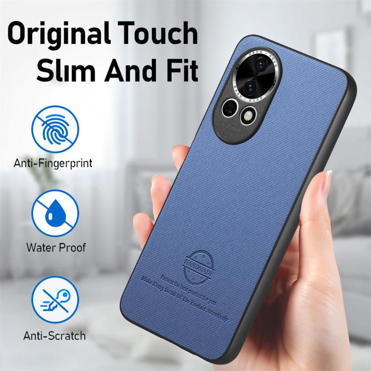 For Huawei nova 13 Pro Twill Fabric Leather Skin Back Phone Case