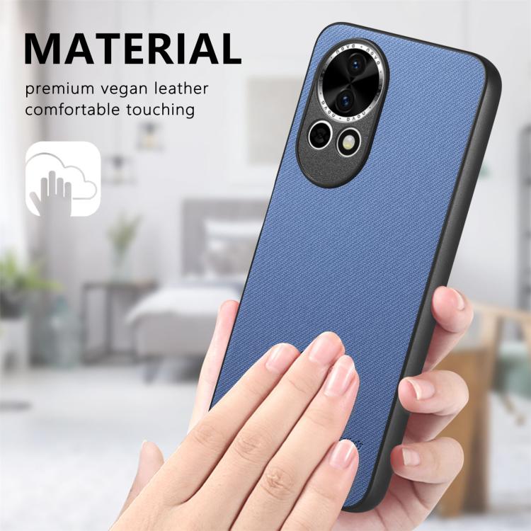 For Huawei nova 13 Pro Twill Fabric Leather Skin Back Phone Case