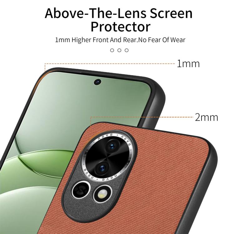 For Huawei nova 13 Pro Twill Fabric Leather Skin Back Phone Case