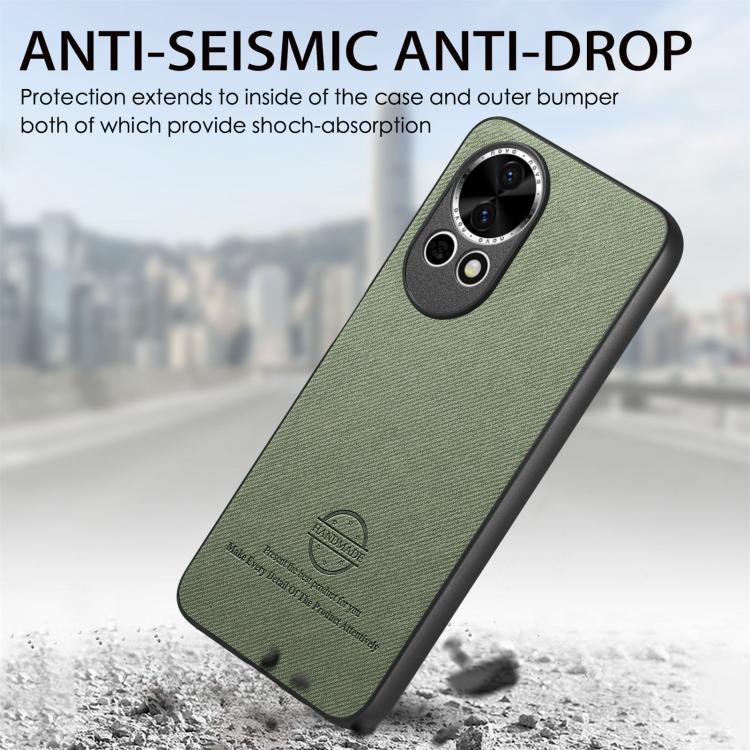For Huawei nova 13 Pro Twill Fabric Leather Skin Back Phone Case
