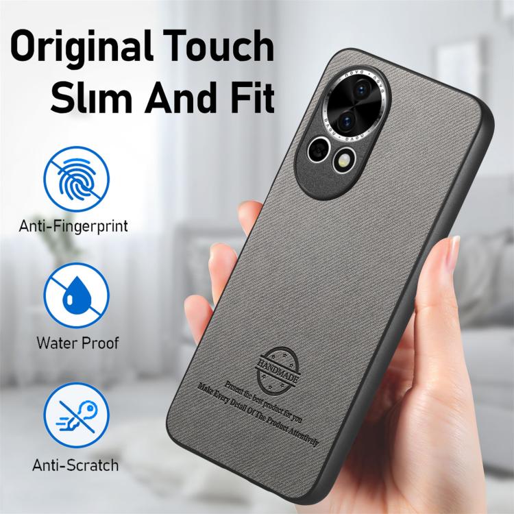 For Huawei nova 13 Pro Twill Fabric Leather Skin Back Phone Case