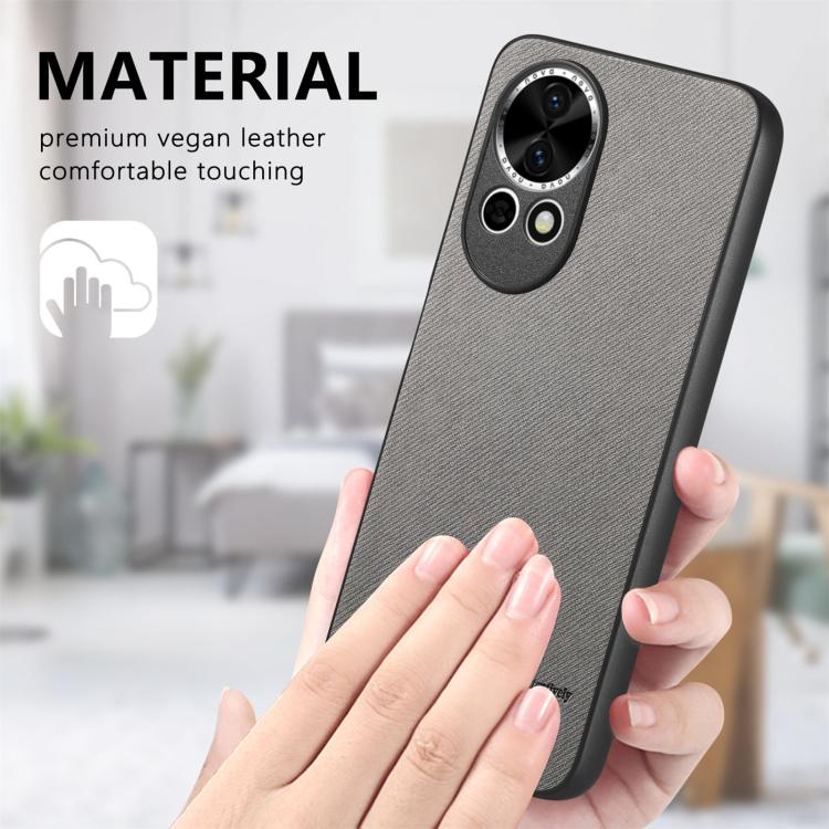 For Huawei nova 13 Pro Twill Fabric Leather Skin Back Phone Case
