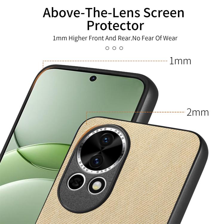 For Huawei nova 13 Pro Twill Fabric Leather Skin Back Phone Case