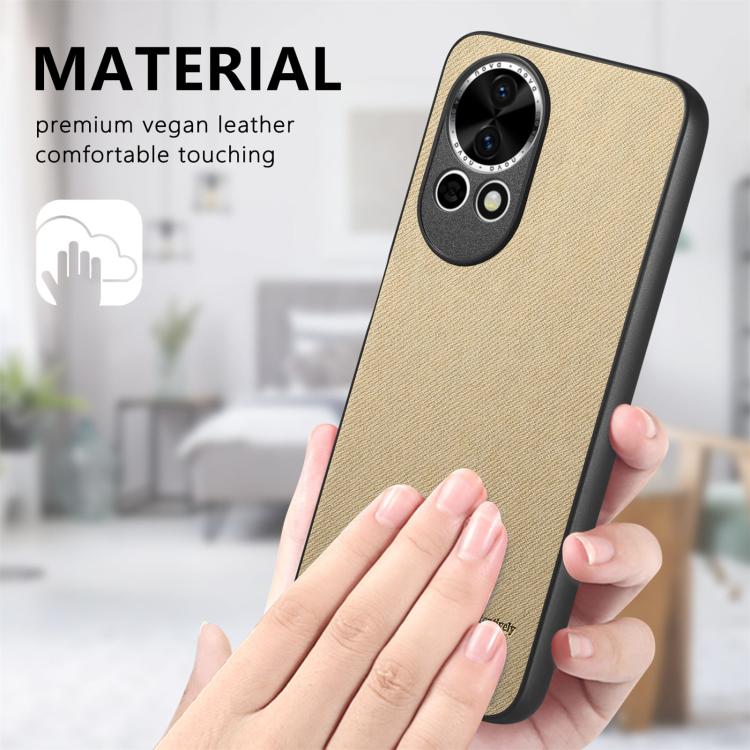 For Huawei nova 13 Pro Twill Fabric Leather Skin Back Phone Case