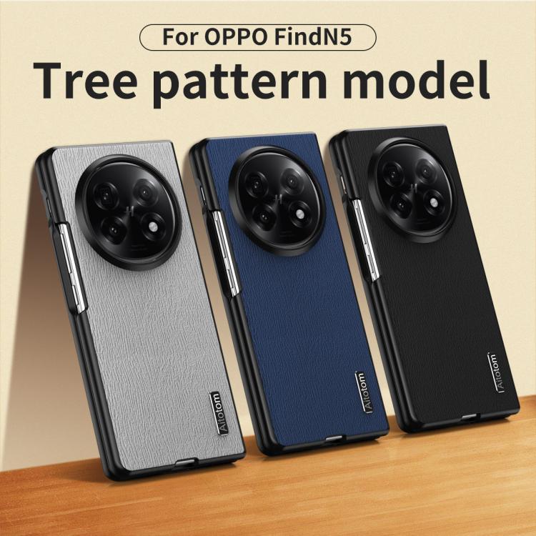 For OPPO Find N5 Tree Bark Leather Shockproof Phone Case