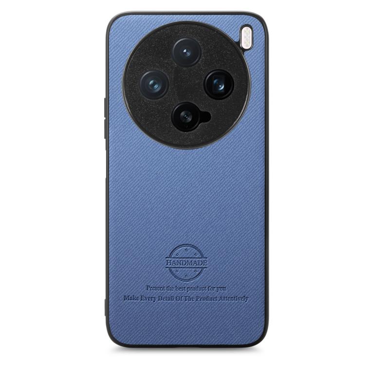For vivo X200 Pro mini Twill Fabric Leather Skin Back Phone Case