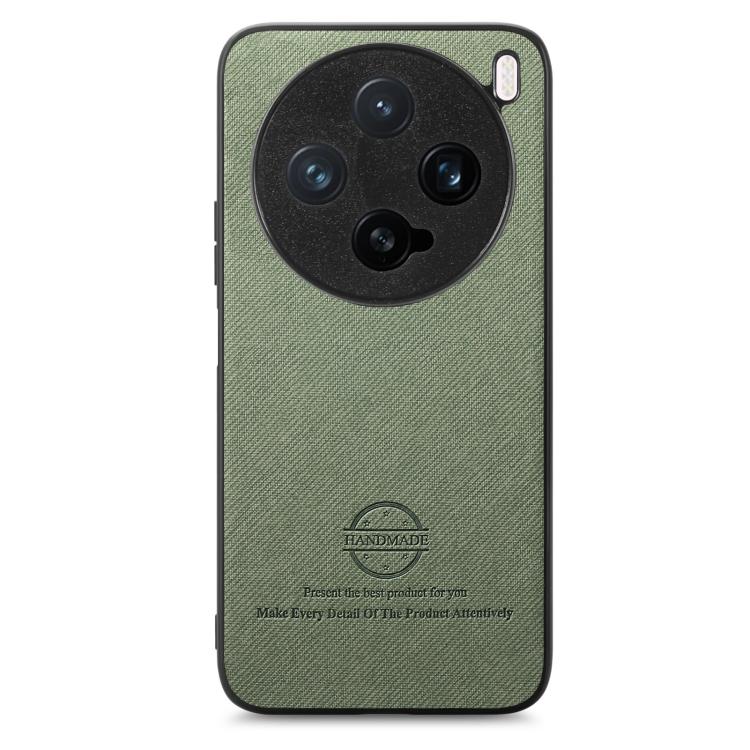 For vivo X200 Pro mini Twill Fabric Leather Skin Back Phone Case