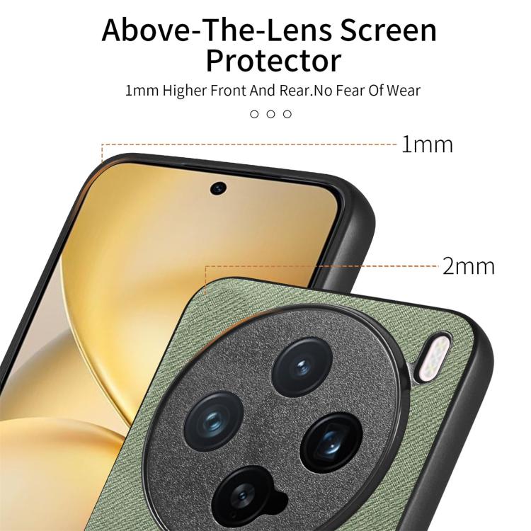 For vivo X200 Pro mini Twill Fabric Leather Skin Back Phone Case