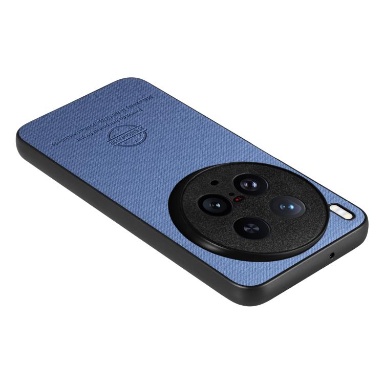 For vivo X200 Ultra Twill Fabric Leather Skin Back Phone Case