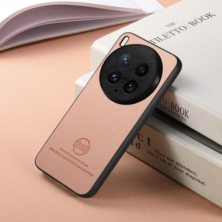 For vivo X200 Ultra Twill Fabric Leather Skin Back Phone Case